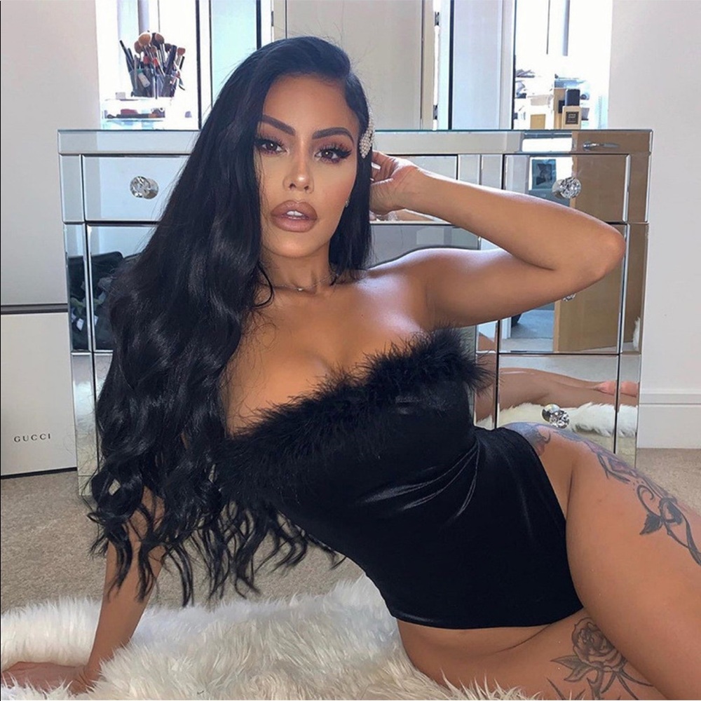 Feather Tube Top Body Suit